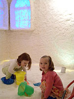 Children in salt room